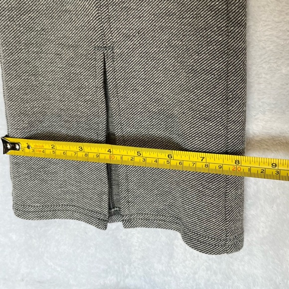Anthropologie Maeve Women US Sz 6 Seamed Flare Pants Ankle Grey Tweed Office - Picture 11 of 16